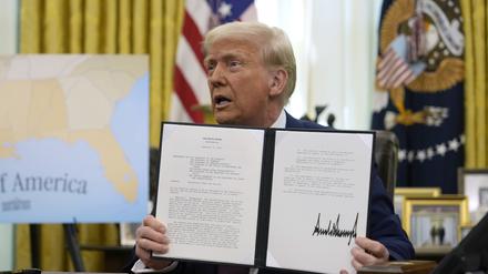 In den ersten Tagen seiner Amtszeit unterschrieb US-Präsident Donald Trump Dutzende Dekrete.