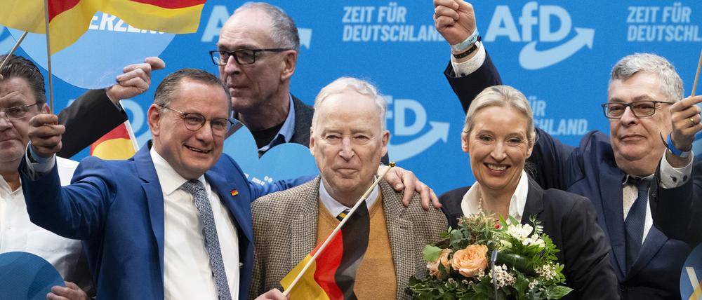 Afd-Politiker bei einer Wahlkampfveranstaltung in Riesa