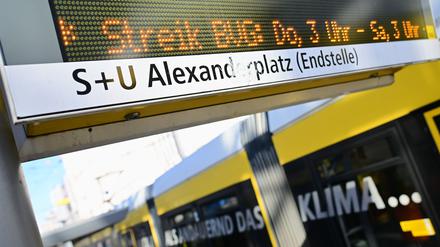 Erneut kommt der Berliner Nahverkehr wegen eines Warnstreiks weitgehend zum Erliegen.