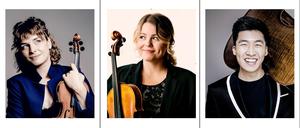 Charlotte Thiele, Violine (links), Karolina Errera, Viola und Bryan Cheng, Violoncello