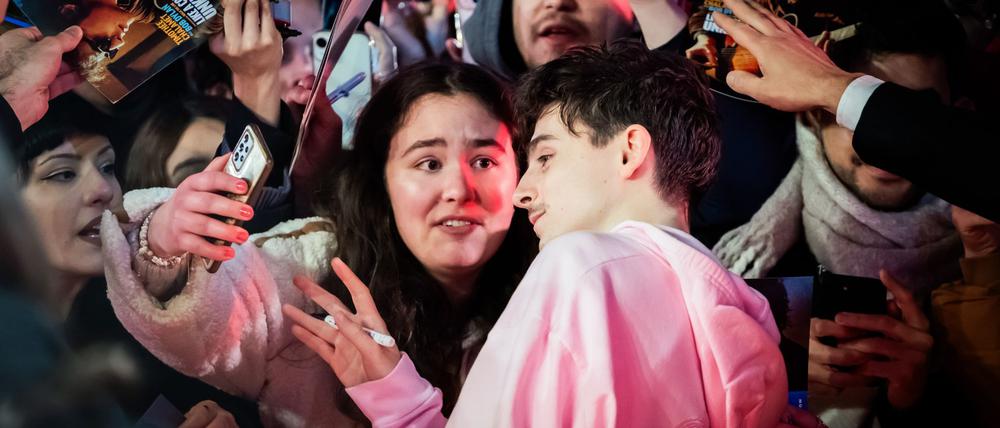 Hollywood-Star Timothée Chalamet stellte am Freitag seinen neuen Bob Dylan-Film vor. 