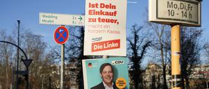 Wahlplakate zur Bundestagswahl in Berlin-Mitte.