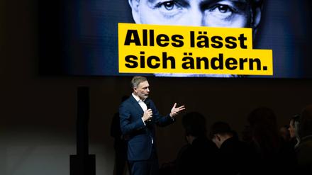 FDP-Spitzenkandidat Christian Lindner bei einer Wahlkampfveranstaltung.