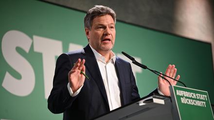 Robert Habeck (Bündnis 90/Die Grünen), Spitzenkandidat und Vizekanzler und Bundesminister für Wirtschaft und Klimaschutz.