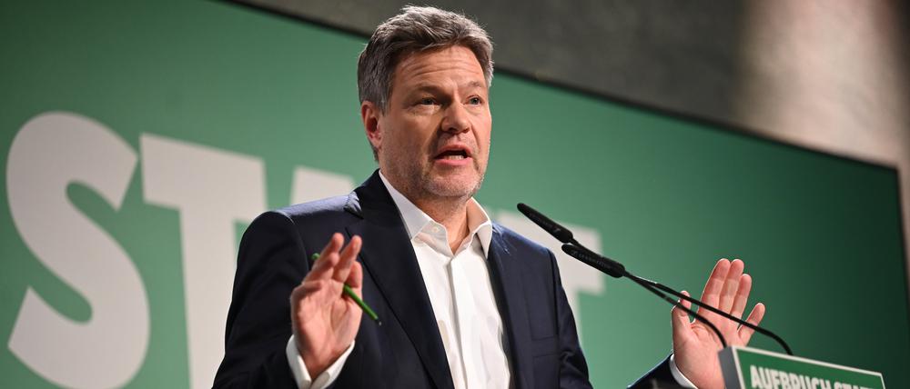 Robert Habeck (Bündnis 90/Die Grünen), Spitzenkandidat und Vizekanzler und Bundesminister für Wirtschaft und Klimaschutz.