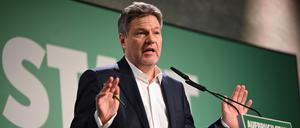 Robert Habeck (Bündnis 90/Die Grünen), Spitzenkandidat und Vizekanzler und Bundesminister für Wirtschaft und Klimaschutz.