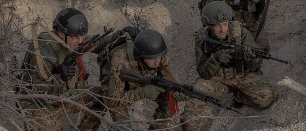 Soldaten der ukrainischen Armee Anfang Februar.