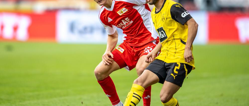 Tom Rothe konnte mit Union Berlin das Hinspiel gegen Dortmund gewinnen. 
