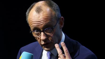 Friedrich Merz, Kanzlerkandidat der CDU, bei einer Wahlkampfveranstaltung in Berlin.