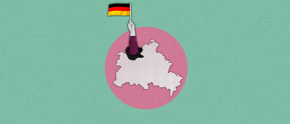 Grafik mit einer Karte, auf der man die Lage Reinickendorfs in Berlin sieht.