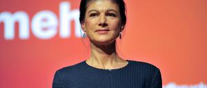 Sahra Wagenknecht  während einer Wahlkampfveranstaltung zur Bundestagswahl 2025 am 04.02.2025 im Kultur- und Kongresszentrum Stuttgart.