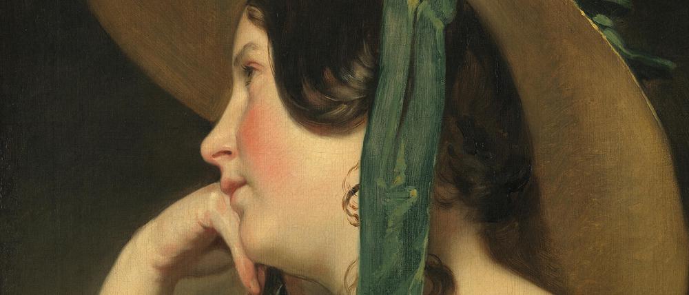 Friedrich von Amerling, Junges Mädchen mit Strohhut, um 1835, Bayerische Staatsgemäldesammlungen – Neue Pinakothek München