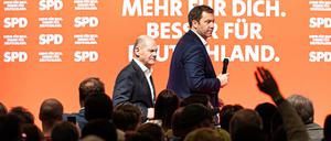 Olaf Scholz (l.) ist im Falle einer Wahlniederlage weg. Aber Lars Klingbeil (r. könnte bleiben.