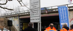 Der südliche Teil der Nuthestraßenbrücke über den Horstweg wird neu gebaut.