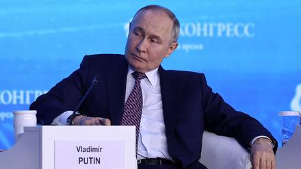Wladimir Putin beim Future Technologies Forum in Moskau.