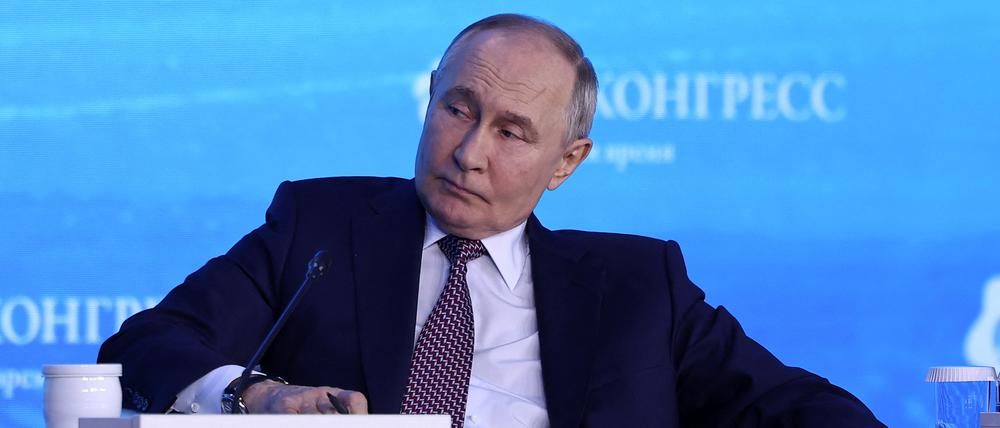 Wladimir Putin beim Future Technologies Forum in Moskau.