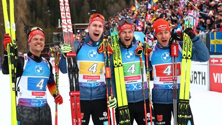 Die deutsche Männerstaffel durfte sich über Bronze freuen.