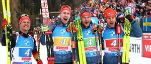 Die deutsche Männerstaffel durfte sich über Bronze freuen.