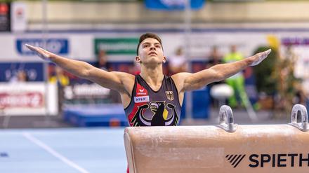 Daniel Mousichidis verpasst eine Medaille. 