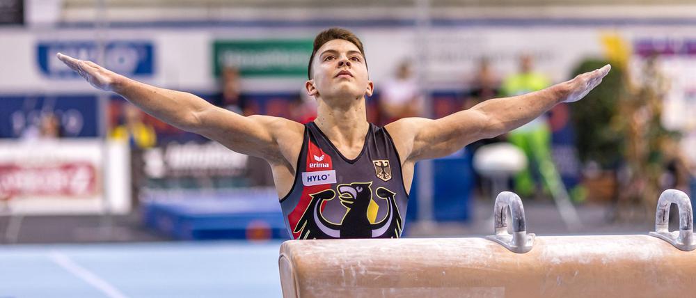 Daniel Mousichidis verpasst eine Medaille. 