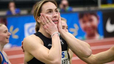 Alexandra Burghardt gewann die deutsche Hallenmeisterschaft über die 60 Meter.