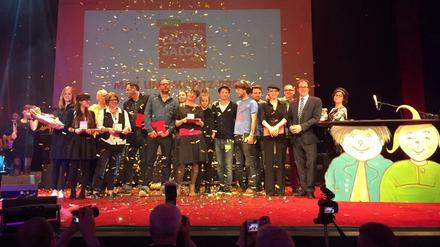 Die Sieger der Max-und-Moritz-Preisverleihung beim 17. Internationalen Comic-Salon.