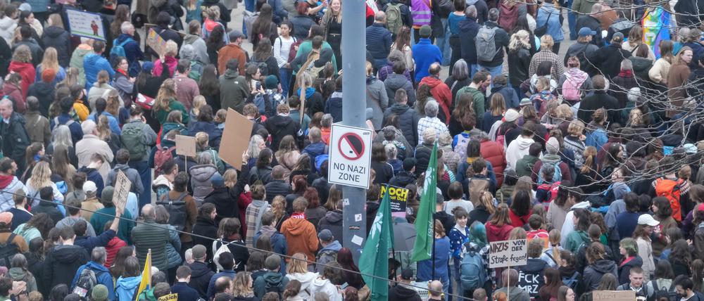 Eine Demo in Freiburg.