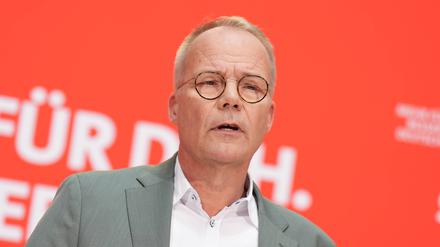 Matthias Miersch, der Generalsekretär der SPD, bei einer Pressekonferenz (Archivbild).