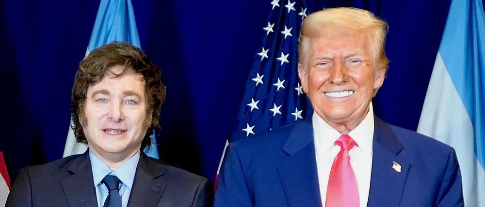 Der argentinische Präsident Javier Milei und US-Präsident Donald Trump treffen sich im Rahmen der jährlichen Conservative Political Action Conference (CPAC).