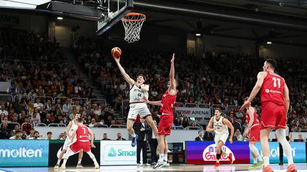 David Krämer (l.) war Deutschlands Topscorer gegen Bulgarien.