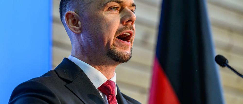 Der AfD-Politiker Hannes Gnauck hat bei der Bundestagswahl den Wahlkreis in der Uckermark gewonnen (Archivbild).