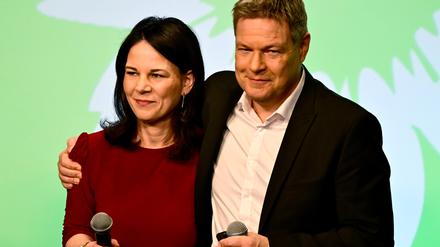 Annalena Baerbock (Bündnis 90/Die Grünen), Ex-Außenministerin, und Robert Habeck (Bündnis 90/Die Grünen), Ex-Bundesminister für Wirtschaft und Klimaschutz.  