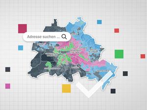 Berlin Karte interaktiv mit vorläufigem Endergebnis
