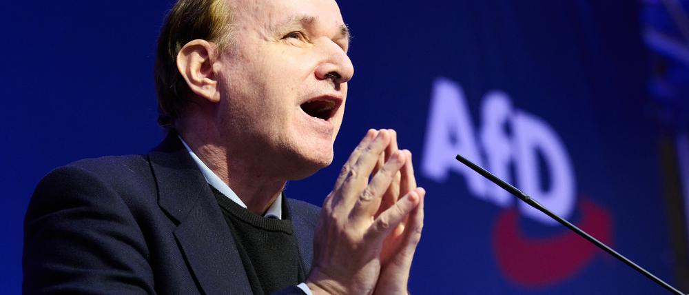 Gottfried Curio, AfD-Bundestagsabgeordneter, spricht auf dem Landesparteitag der Berliner AfD im Oktober 2024.