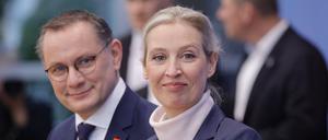Tino Chrupalla, Bundesprecher der AfD, Dr. Alice Weidel, Spitzenkandidatin AfD, Deutschland