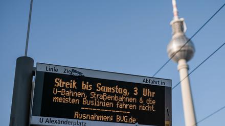 Zwei Tage lang stand der Berliner Nahverkehr vergangene Woche weitgehend still. (Archivbild)