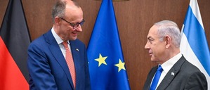 Der heutige Bundeskanzler Friedrich Merz 2024 zu Besuch bei Israels Premier Benjamin Netanjahu – damals noch als Oppositionsführer. 