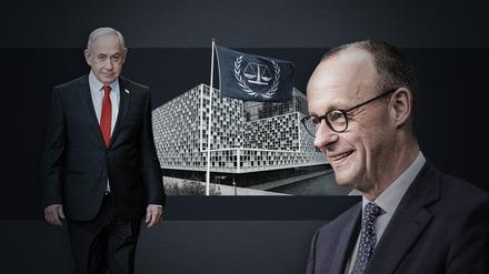 Kanzler Friedrich Merz, Premier Bibi Netanjahu und das Völkerrecht. 