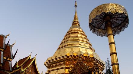 Der Tempel Wat Phra That Doi Suthep in Chiang Mai in Thailand.