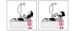 Eine Szene aus Katharina Greves neuem Comic „Meine Geschichten von Mutter und Tochter“.