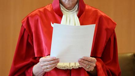 Urteilsverkündung am Bundesverfassungsgericht.