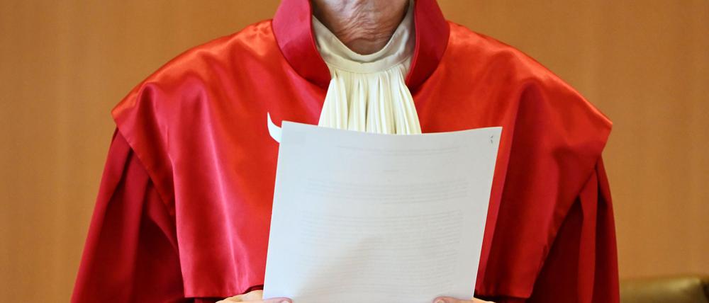 Urteilsverkündung am Bundesverfassungsgericht.