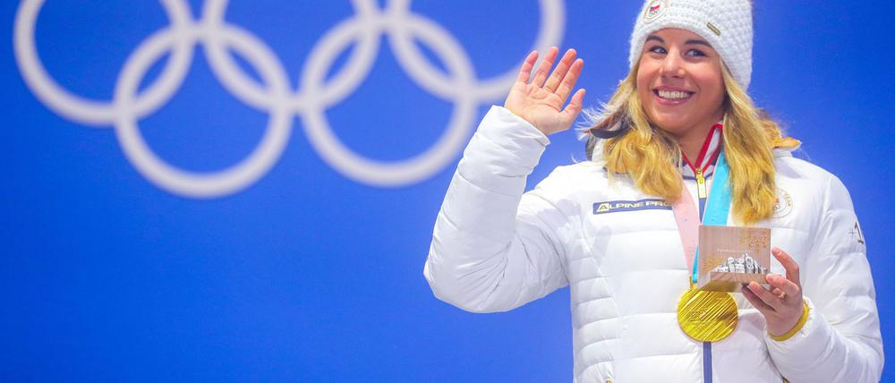 Kann 2026 nicht um Doppel-Gold auf Ski und auf dem Snowboard kämpfen: Ester Ledecka aus Tschechien.