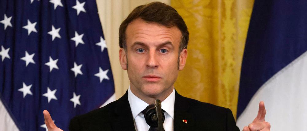 Macron traf Merz zum Abendessen. 