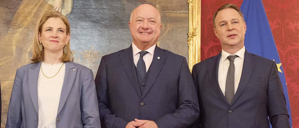 Der österreichische Bundespräsident empfängt mögliche Koalitionspartner ÖVP, SPÖ, Neos (Archivbild).
