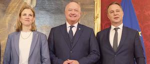 Der österreichische Bundespräsident empfängt mögliche Koalitionspartner ÖVP, SPÖ, Neos (Archivbild).