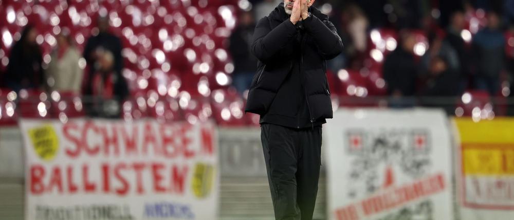 Marco Rose bedankt sich bei den Fans für die Unterstützung.