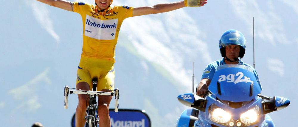 Erst Jubel, dann Tour-Aus: Michael Rasmussen vom damaligen Team Rabobank.