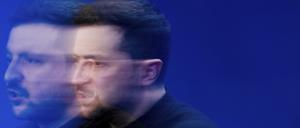 Wolodymyr Selenskyj während einer Pressekonferenz