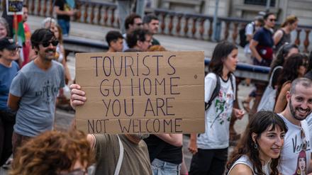 Proteste gegen Massentourismus in Spanien.